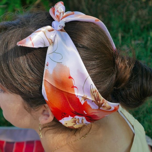 GGMarie Accessories - Silk Bandana Scarf Sunset